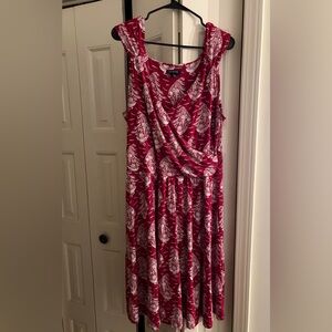XL Lands End Red Sailboat Dress